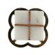 White Square Wooden Cross Stone Dresser Knobs